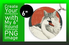 Charming Cat Sublimation: Circle &amp; Coaster Product Image 1