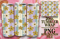 Radiant Adventures 20oz tumbler wrap, Gold Flower Product Image 1