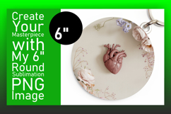 Cute Round Design Coaster PNG , 3D Heart Product Image 1