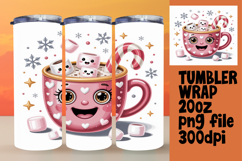 DIY Tumbler Wrap Digital File , Cute Christmas Product Image 1