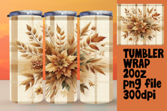 GREAT GIFT 20oz Tumbler Wrap , Autumn Flower Product Image 1