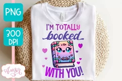 Valentines PNG design for book lovers, bookish shirt PNG Product Image 2