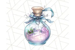 Gothic Fairy & Potion Clipart, Dark Fantasy PNG Printable Product Image 4