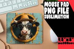 Adorable Cow Design Mouse Pad Pattern Wrap PNG Product Image 1