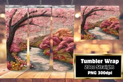 Stunning 3D Landscape Tumbler Wrap for Sublimation Product Image 1