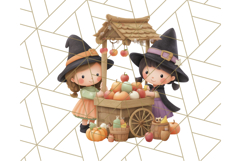 Creepy Carnival Halloween Clipart PNG with Hayride Art Product Image 4