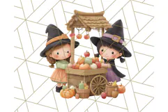 Creepy Carnival Halloween Clipart PNG with Hayride Art Product Image 4