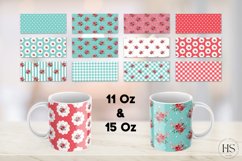 12 Shabby Chic Flowers Mug Sublimation PNG Bundle, Mug Wrap Product Image 2
