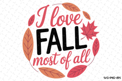 I love fall most of all Svg | Halloween Svg | Svg Cut Files Product Image 1