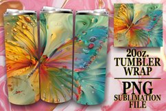 Glitter Butterfly Pattern Teardrop Earrings 20oz Product Image 1