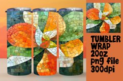 Sparkly Flower Tumbler Wrap PNG Art 20oz Product Image 1
