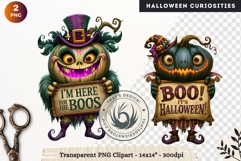 Surreal Halloween Character Cliparts Spooky Curiosities Product Image 1