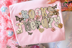Book Are My Therapy Png, Flower Book Png, Book Png Design Product Image 5