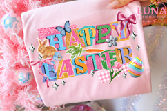 He Is Risen Preppy Gold Foil Easter Png Easter Png Hand Draw Product Image 4