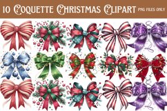 Coquette Christmas Sublimation Clipart Bundle PNG Product Image 1