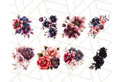 Gothic Roses with Gold Trim PNG, Elegant Dark Floral Art Product Image 6