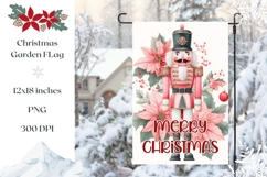 Cartoon Christmas Nutcraker Garden Flag, Winter Garden Flag Product Image 1