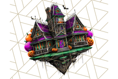 Haunted Houses Clipart PNG, Spooky Halloween Homes Product Image 4