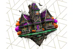 Haunted Houses Clipart PNG, Spooky Halloween Homes Product Image 4
