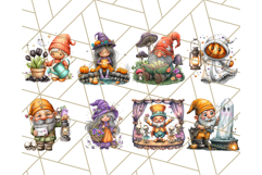 52 Spooky Gnome Village Clipart PNG Halloween Png Product Image 4