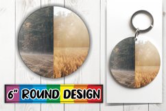 Picturesque Round Design for Sublimation Keychain Product Image 1