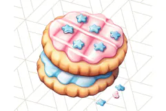 Pastel Sweet Treats Clipart, Ice Cream, Cakes, Donuts Png Product Image 4