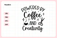 Funny Crafting Quote SVG For Crafter | Coffee and Creativity Product Image 3