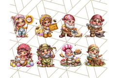 52 Gnomes at Work Clipart PNG, Cute Gnomes PNG Illustration Product Image 4