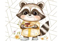 Warm & Fuzzy Mornings PNG Clipart, Cozy Animal Art Download Product Image 4