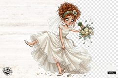 Cute Wedding Bride Clipart Product Image 1