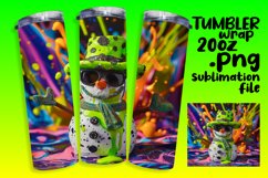 Holiday Hues: Sunny Snowman Tumbler Wraps Product Image 1