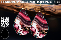 Colorful Teardrop Earrings PNG, Pattern Product Image 1