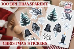 Christmas Sticker Sheet Gothic Dark Winter Holiday PNG Product Image 1