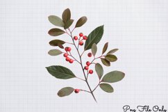 Cute Pink Christmas Watercolor Clipart Bundle PNG Product Image 1