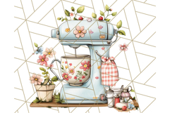Cottagecore Kitchen Mixer, Apron PNG Clipart, Retro Floral Product Image 4