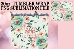 Vibrant spirit 20oz tumbler wrap, Flower Quote Product Image 1