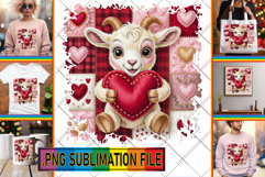 Joyful Tote Bag Art Ideas PNG, Valenines Animals Product Image 1