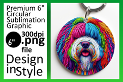 Creative Circle PNG Car Coaster Template , Dog Product Image 1