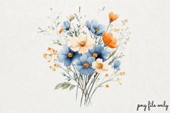Wild flowers butterflies and dragonfly Clipart PNG Product Image 1
