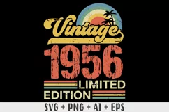 Vintage 1956 Limited edition SVG - 67th Birthday SVG T-shirt Product Image 1