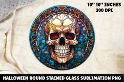 Halloween Stained Glass Sublimation PNG | Skull | Ghost Product Image 1