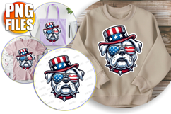 VIBRANT TSHIRT DESIGN PNG Sublimation, American Dog Product Image 1