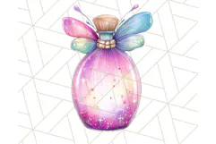 Pastel Fairy Clip Art PNG With Glitter, Rainbow Fairy Png Product Image 4