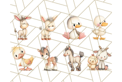 Baby Farm Animal Clipart, Cute Farm Yard Animals Png Product Image 4