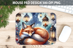 Fox Mouse pad Sublimation - Thanksgiving Animal PNG Design Product Image 1