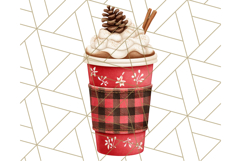 Christmas Coffee Mugs Clipart PNG Festive Cups Product Image 4