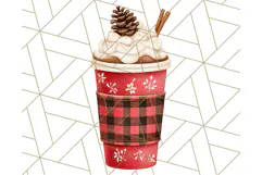 Christmas Coffee Mugs Clipart PNG Festive Cups Product Image 4