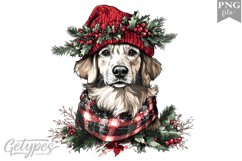 Christmas Dog Clipart Design - High Quality 300 Dpi Product Image 1