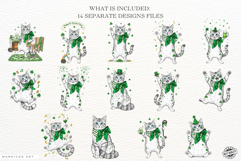 St Patricks Day Cat Clipart Product Image 5