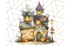 Halloween Neighborhood Clipart PNG for Trick or Treat Product Image 4